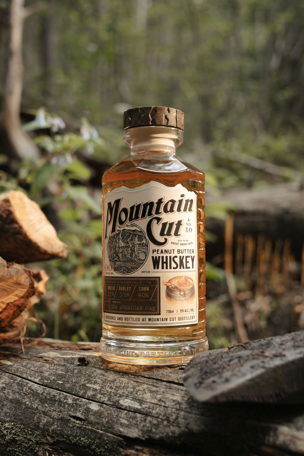Image of a bottle of Mountain Cut Peanut Butter Whiskey