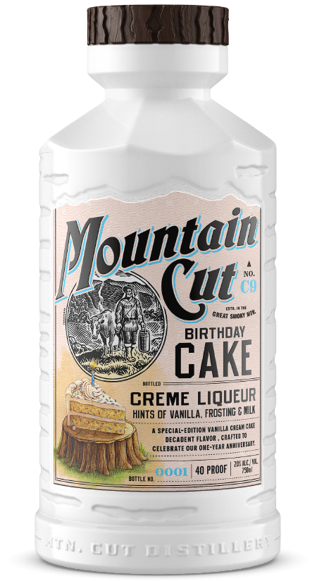 Image of a bottle of Mountain Cut Distillery Birthday Cake Creme Liqueur