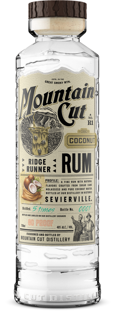 Image of a bottle of Mountain Cut Distillery Coconut Rum