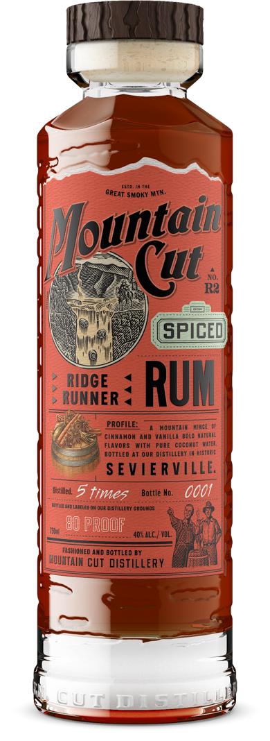 Image of a bottle of Mountain Cut Distillery Spiced Rum
