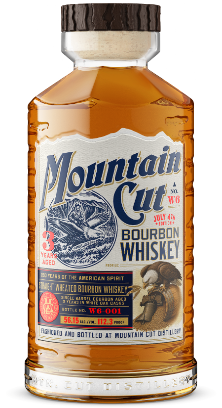 Image of a bottle of Mountain Cut Distillery Bourbon Whiskey